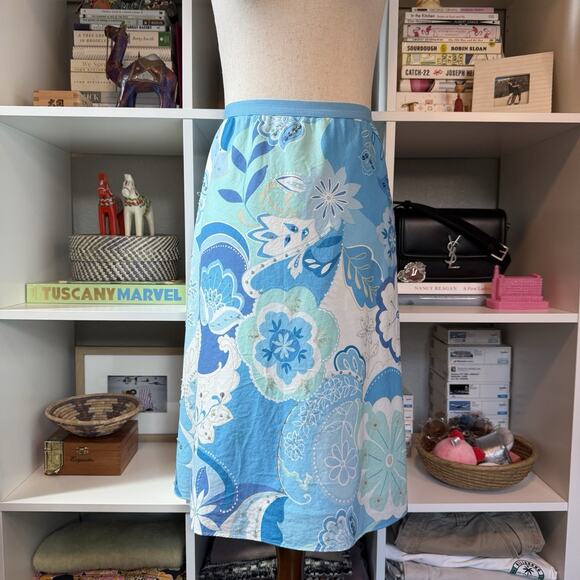 Y2K New York & Company Boho Sequin Beaded Floral Lined Midi Skirt Wms Size M - Picture 11 of 11